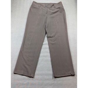Sharagano Studio Womens Brown Straight Leg Dress Pants Slacks Trousers Size 10